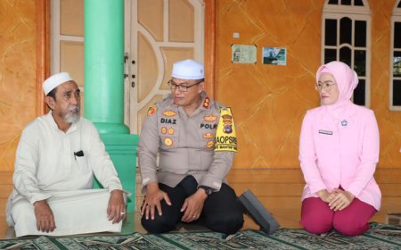 Respons Cepat, Kapolres Batola Antar Bantuan ke Masjid Al-Mushallun Alalak