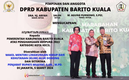 Selamat! Batola Pertahankan Anugerah Adipura Kategori Kota Kecil