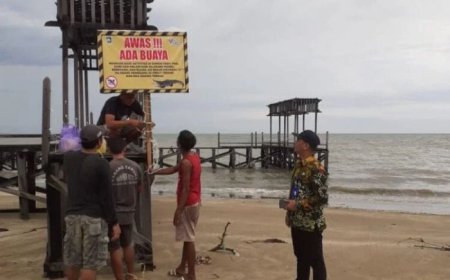 Kemunculan Buaya di Pantai Pengaruhi Kunjungan Wisatawan ke Tala