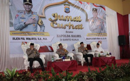 Jumat Curhat Bareng Kapolda Kalsel, Warga Anjir Muara Adukan Illegal Fishing