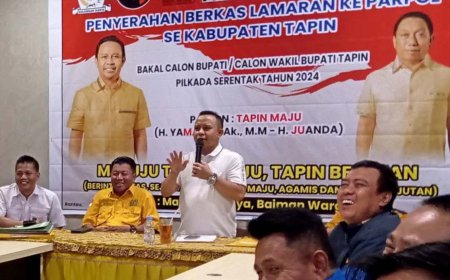 Didukung Mayoritas Parpol, Yamani-Juanda Disambut Karpet Merah di Pilkada Tapin 2024