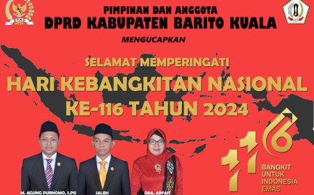 DPRD Barito Kuala Mengucapkan Selamat Memperingati Hari Kebangkitan Nasional