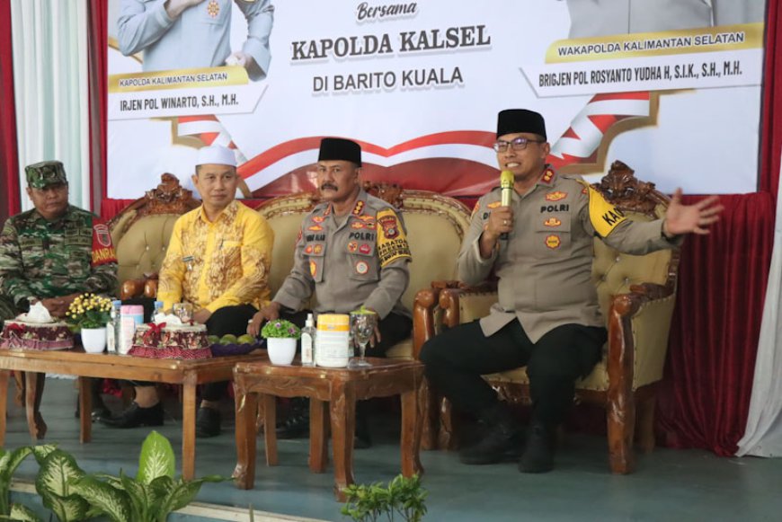 Jumat Curhat Bersama Kapolda Kalsel, Warga Anjir Apresiasi Kinerja Polres Batola