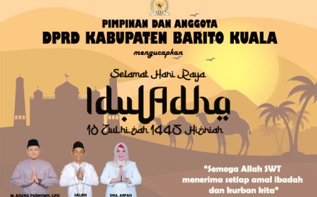 Pimpinan dan Anggota DPRD Batola Mengucapkan Selamat Iduladha