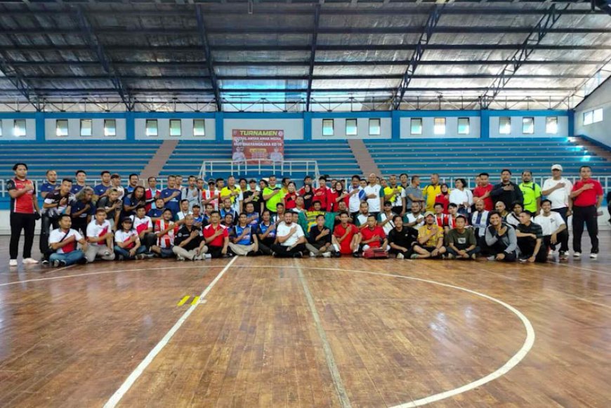 Termasuk Jurnalis Batola, 16 Tim Ikuti Turnamen Futsal Hari Bhayangkara ke-78