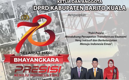 DPRD Barito Kuala Mengucapkan Selamat Hari Bhayangkara ke-78