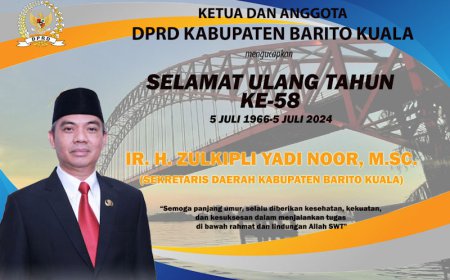 DPRD Batola Mengucapkan Selamat Ulang Tahun Kepada Sekdakab Zulkipli
