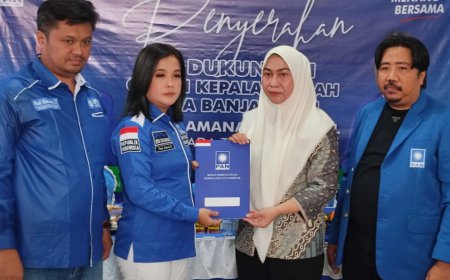 Giliran PAN Beri SK Dukungan Kepada Lisa Halaby di Pilkada Banjarbaru 2024