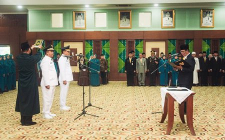 Dinansyah Resmi Dilantik Menjadi Penjabat Bupati Batola, Endri Pimpin HSS