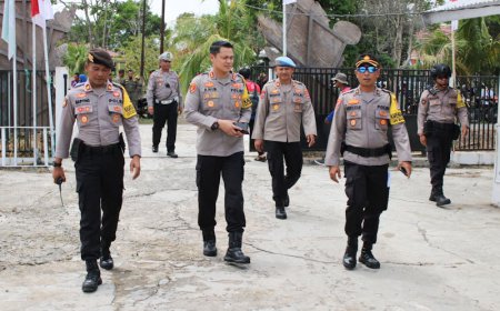 Pengamanan Pendaftaran Bakal Calon Pilkada, Polres Batola Mengerahkan Ratusan Personel