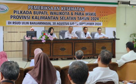 Hasil Pemeriksaan Kesehatan 25 Pasangan Calon Kepala Daerah di Kalsel Sudah Diterima KPU
