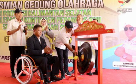 Haru Iringi Peresmian GOR NPCI Kalsel di Banjarbaru