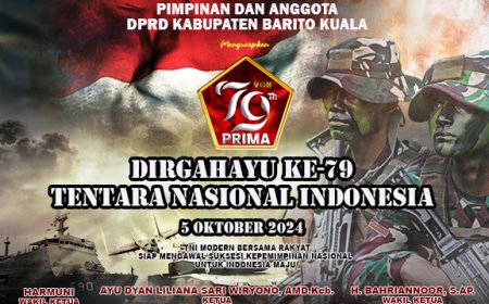 DPRD Batola Mengucapkan Dirgahayu TNI ke-79