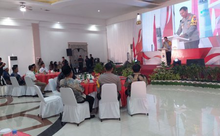 Disaksikan Kapolda Kalsel, Tiga Pasang Calon Mendeklarasikan Pilkada Damai di Batola