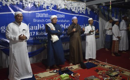 BRI KC Marabahan Memperingati Maulid Bersama Anak Yatim