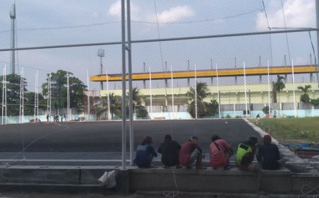 Dispora Kalsel Bangun Lapangan Mini Soccer di SKB Mulawarman