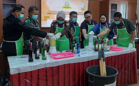 Pemusnahan Barang Rampasan di Kejari Batola, Kasus Narkoba Masih Mendominasi