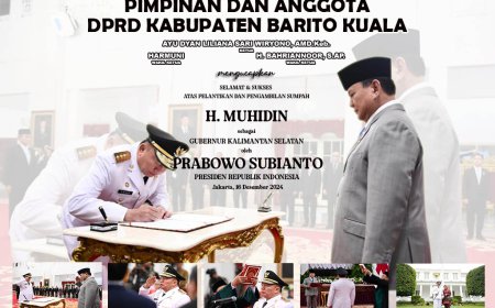 DPRD Batola Mengucapkan Selamat Atas Pelantikan Muhidin Sebagai Gubernur Kalsel