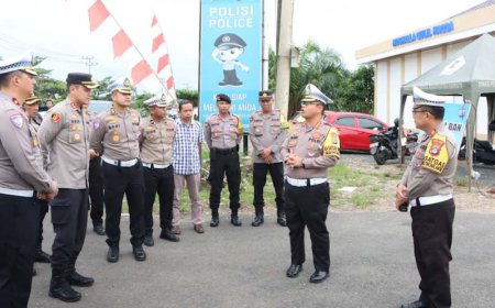Memastikan Kesiapan, Dirlantas Polda Kalsel Cek Pos Pengamanan dan Pelayanan Polres Batola