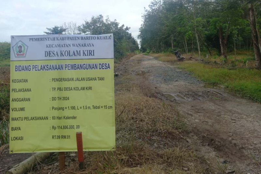 Intensitas Hujan Tinggi, Pengerasan JUT Kolam Kiri Wanaraya Batola Ikut Terkendala