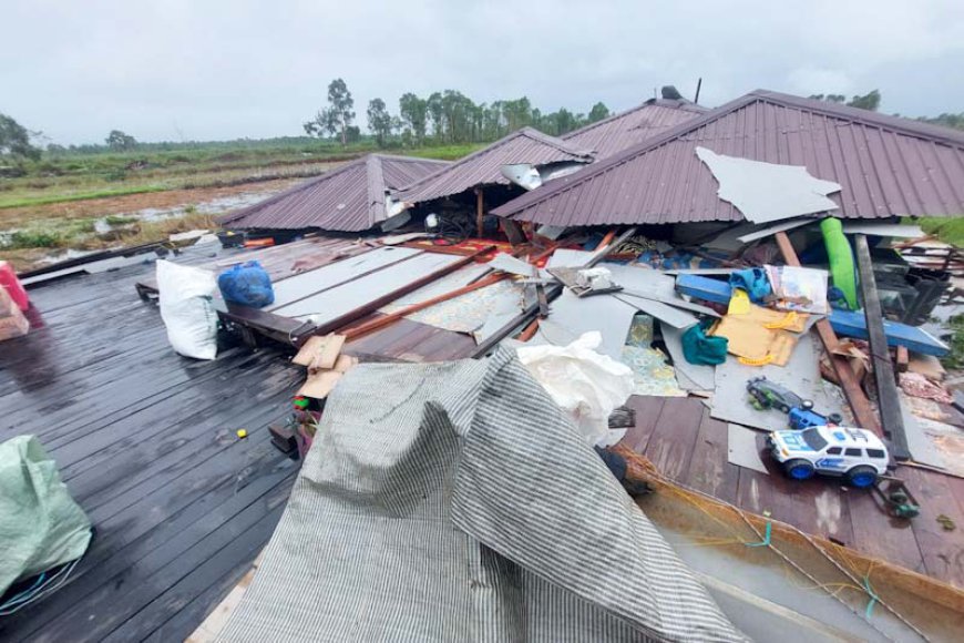 Cerita Korban Puting Beliung di Jejangkit Batola, Terkurung di Reruntuhan Sambil Gendong Anak