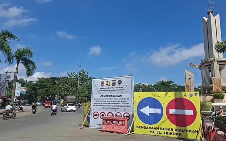 Dampak Perbaikan Jembatan, Jalan Ahmad Yani Kilometer 31,5 Banjarbaru Mulai Ditutup Total